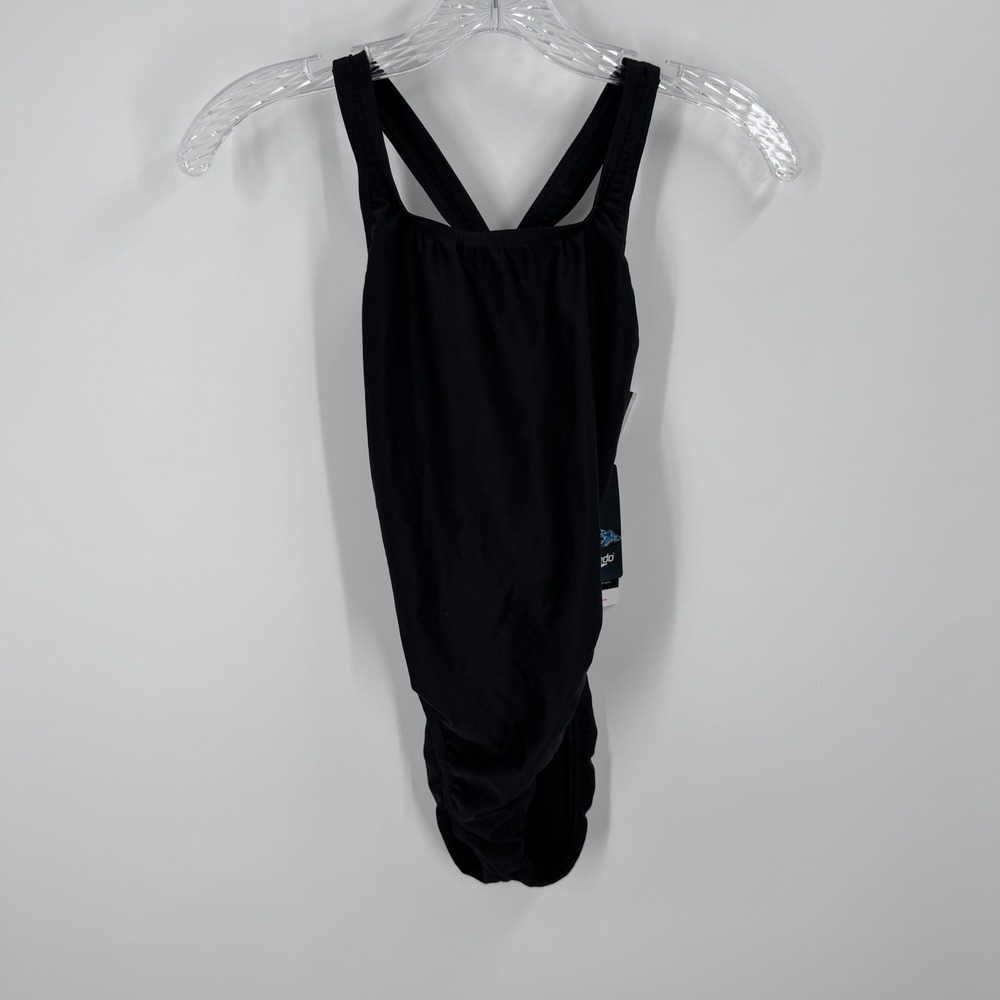 Speedo One Piece Swimsuit Women 8/34 Black Pro LT Performance